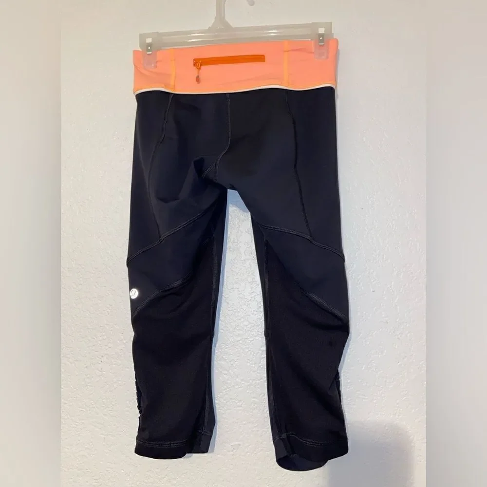 Lululemon‎ Run: For Your Life Crop black size 4 NWOT